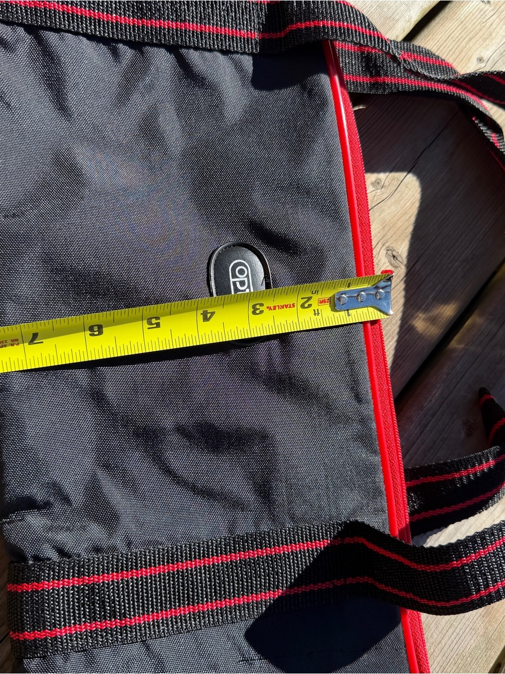 Vintage Optex Camera Carrying Bag Black Red Padded Photo Equipment Case 22" - Picture 4 of 9